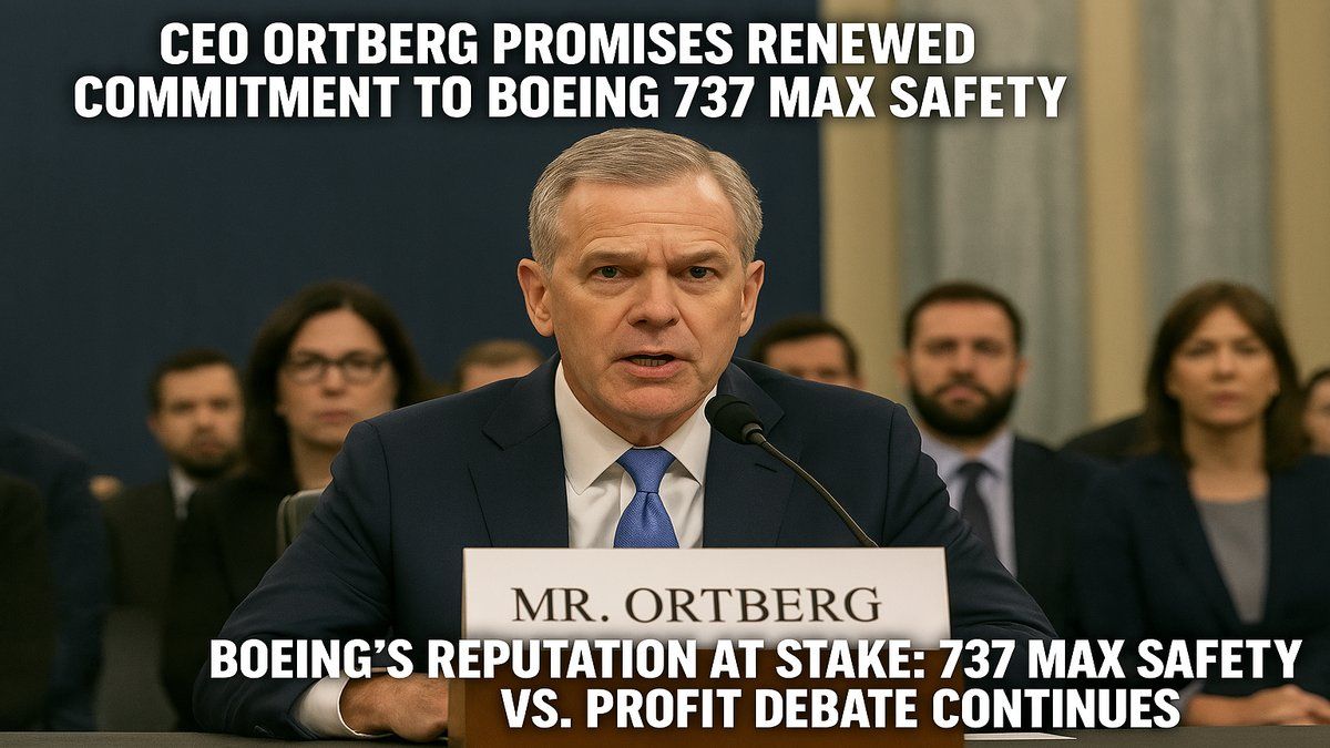 Boeing CEO Kelly Ortberg testifying before U.S. Senate on 737 MAX safety concerns