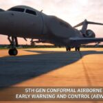 Concept rendering of L3Harris Phoenix AEW&C on a Bombardier Global 6500 in Republic of Korea Air Force markings, showing conformal EL/W‑2085 radar arrays.