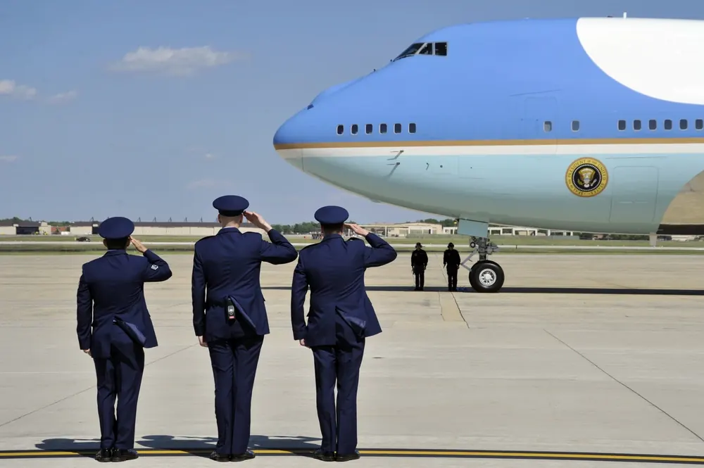 Air Force One fleet carrying President Barack Obama, April 27, 2012