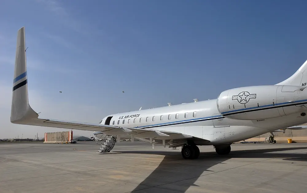 E-11A BACN aircraft at Kandahar Airfield, Afghanistan April 4, 2019