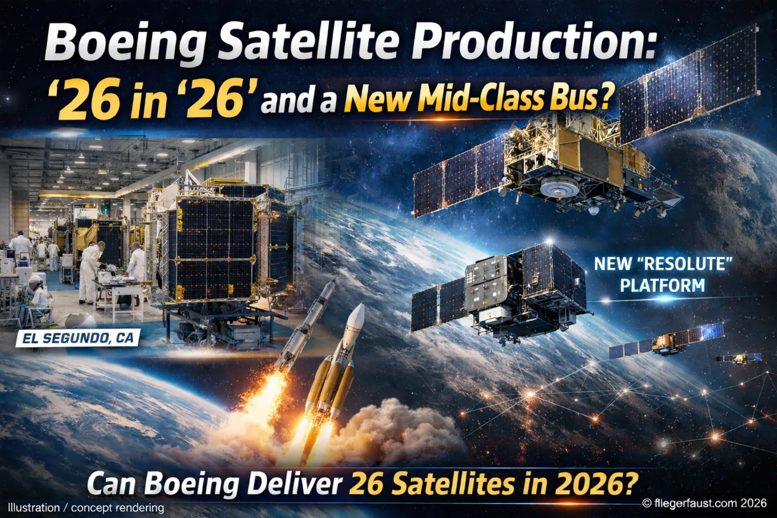 Boeing satellite production
