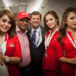 AirAsia A220 order: AirAsia leadership and Bombardier representatives inside the CSeries aircraft demonstrator at the Farnborough International Airshow in 2012