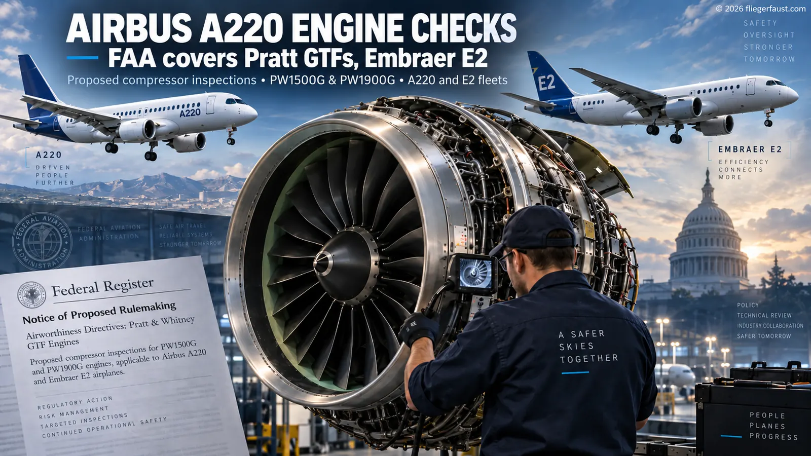 fliegerfaust-airbus-a220-engine-embraer-e2 Airbus A220 engine checks